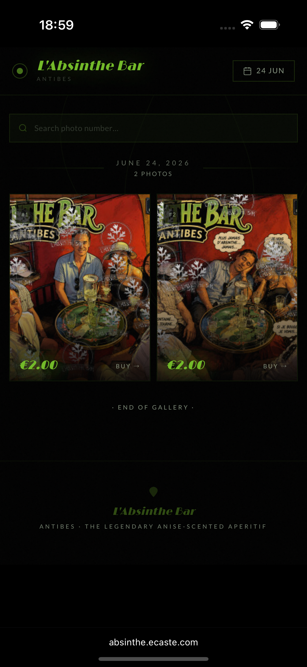 La Gallerie de l'Absinthe Bar Antibes screenshot 3