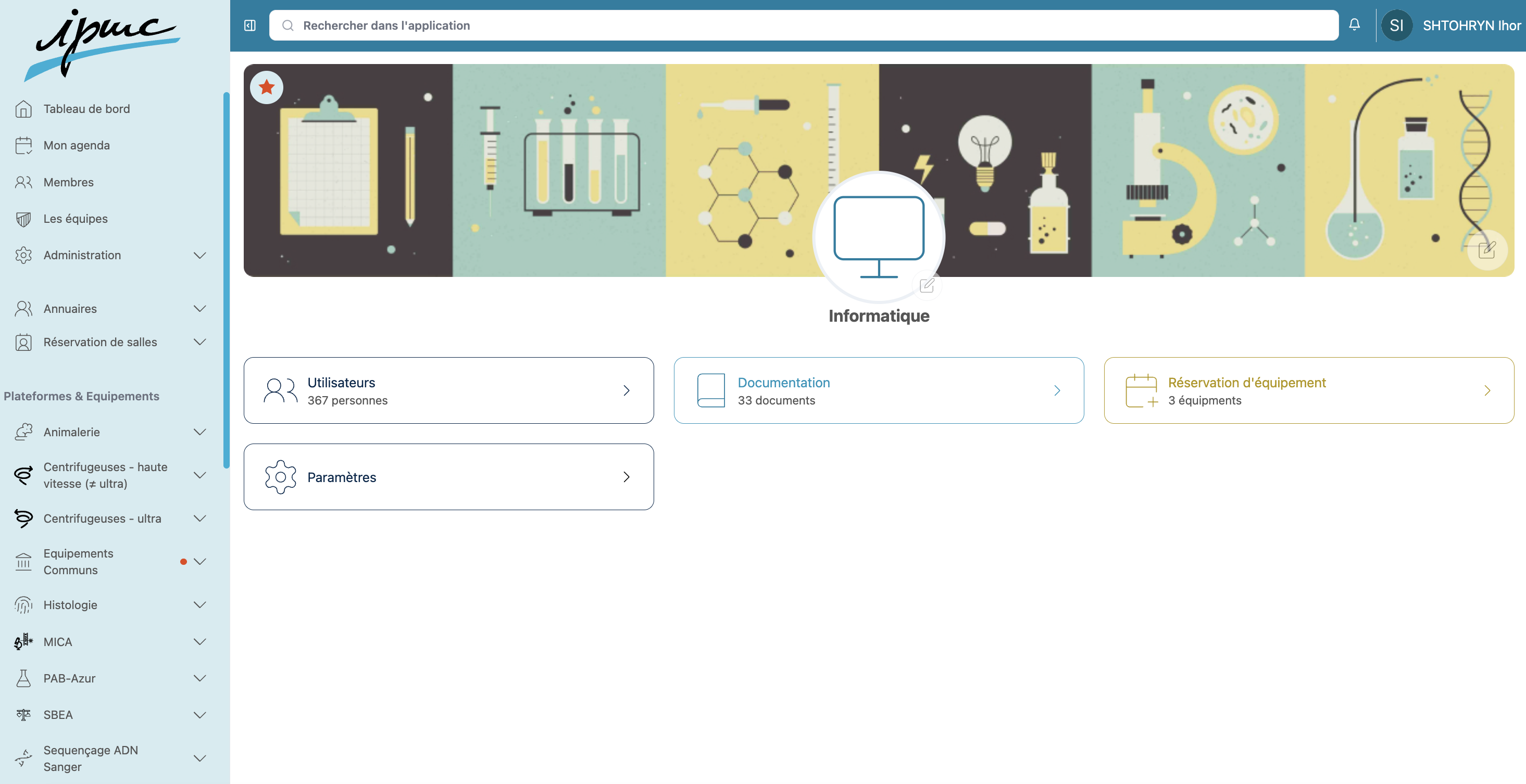 Intranet IPMC-CNRS screenshot 5